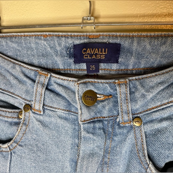 CAVALLI CLASS | Split Seam HR Cropped Jeans - Picture 11 of 14